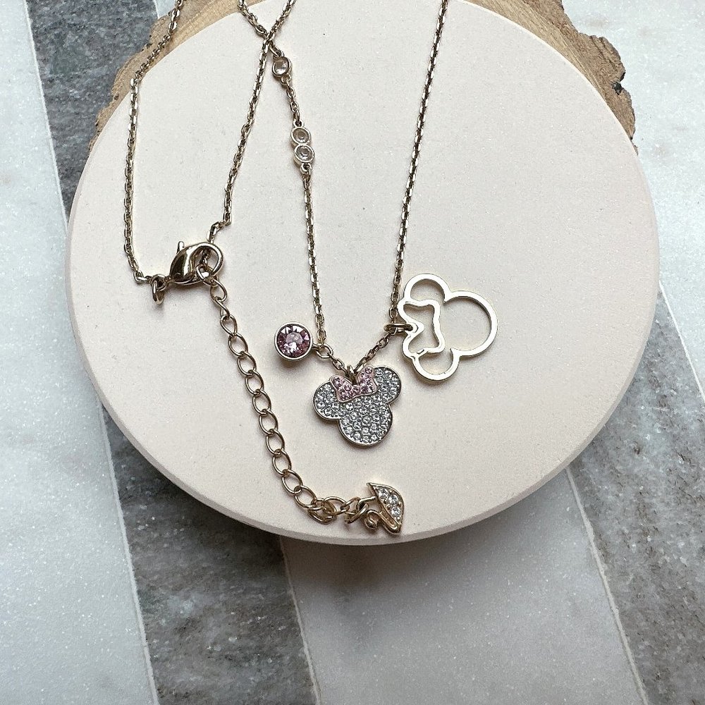 NWT Swarovski Minnie Mouse Necklace